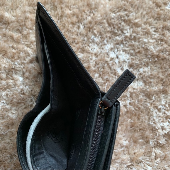 Black Hasp & Zip Style Leather Avorio Wallet - Picture 7 of 10